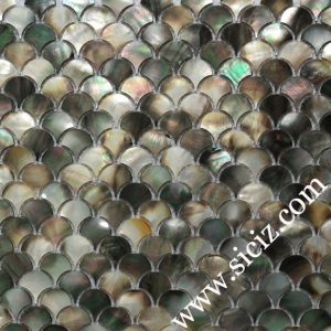 black fish scale mop mosaic tile