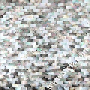 black subway mother of pearl mosaic tile