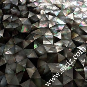 crazy cut black mother of pearl mosaic tile