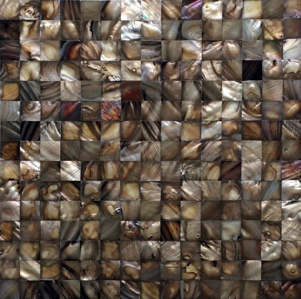 dyed brown seamless shell tile