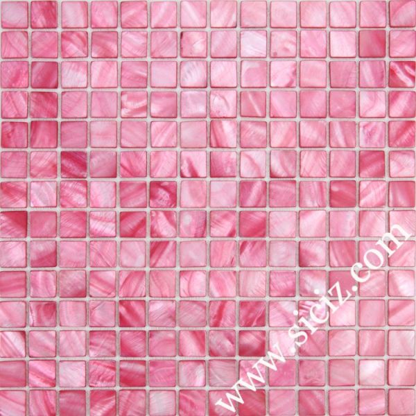 farget rosa perlemor mosaikkfliser