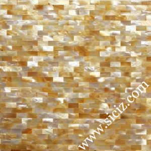 golden subway mother of pearl mosaic tile