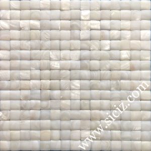 white convex mother of pearl mosaic tile