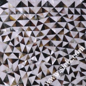 black white mixed triangle shell tile