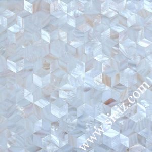 natural white diamond shell mosaic tile