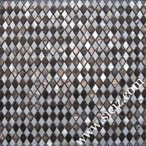 white coffee mixed color diamond shell tile