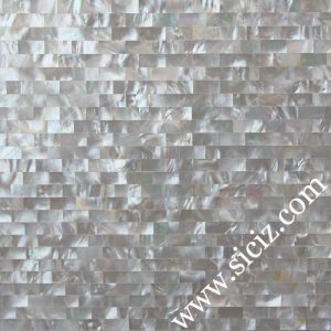 white lip subway mother of pearl mosaic tile