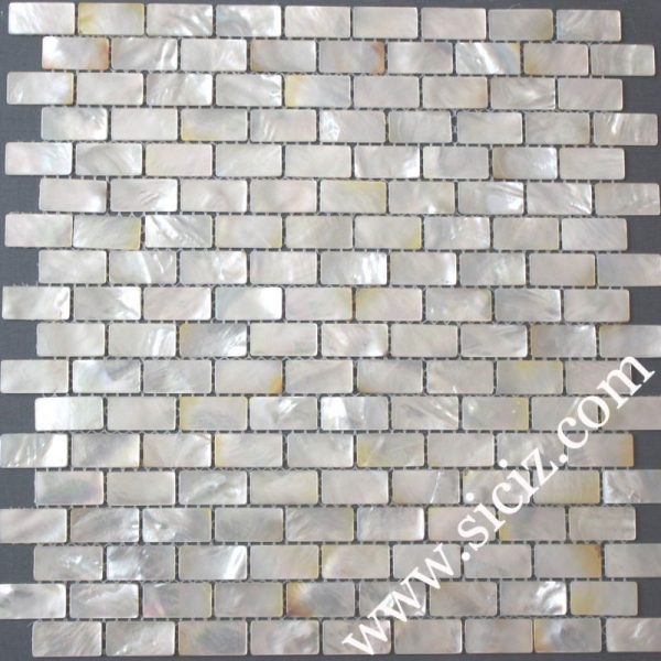 labio blanco subway seashell mosaic tile