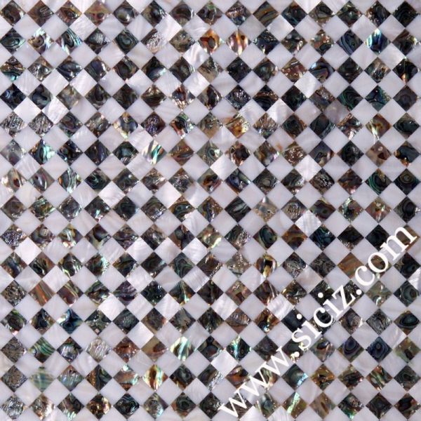 white shell abalone seashell mosaic tile