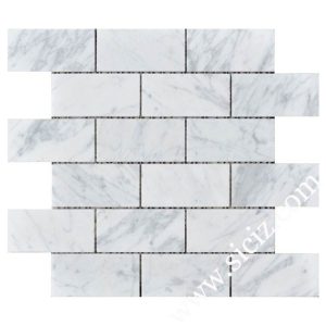 bianco carrara brick marble mosaic tile