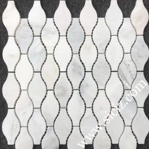 bianco carrara lanternin marmor mosaikplatta