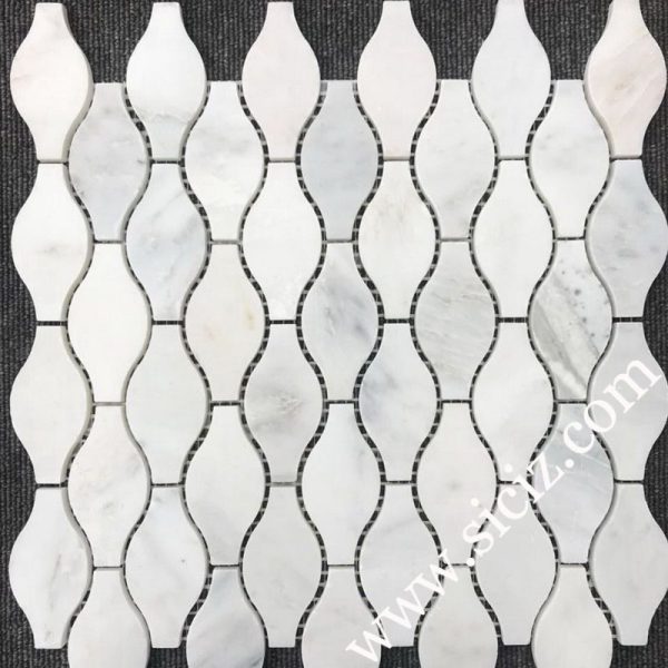 bianco carrara lantern marble mosaic tile