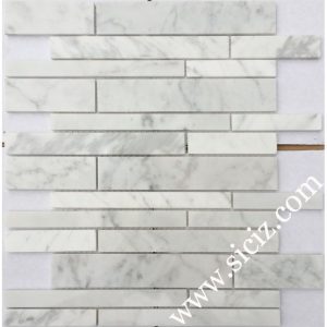 bianco carrara remsa marmor mosaikplatta