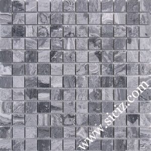 black grey marble mosaic tile