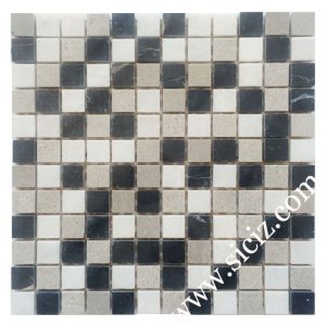 black white grey mixed marble mosaic tile