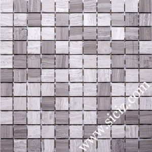 grey wood grain marble mosaic tile