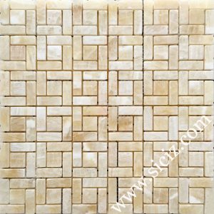 honey onyx pinwheel mosaic tile