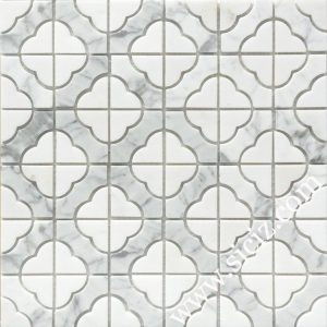 patterned marble mosaic tile