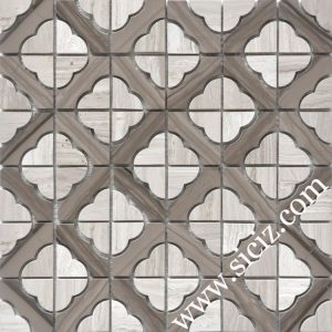 patterned marble mosaic tile