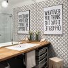 patterned grey marble mosaic tile