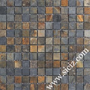 rusty slate mosaic tile