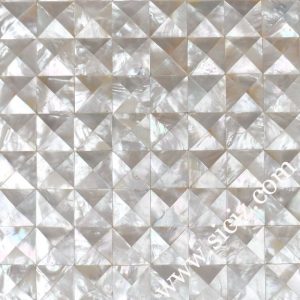 silver pyramid 3d mother of pearl mosaic tile