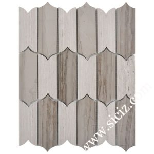 special shape grey marble mosaic tile