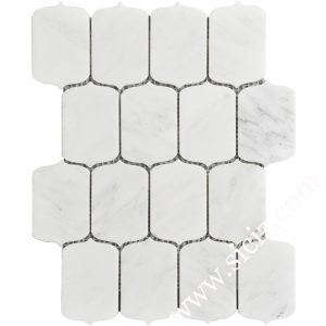 special shape white marble mosaic tile