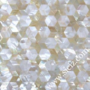 white golden mixed diamond mother of pearl tile