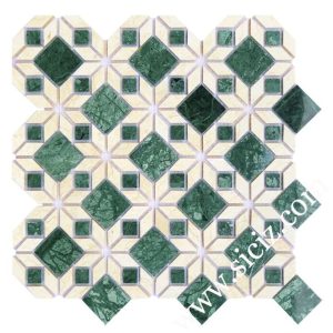 mixed color floral marble mosaic tile