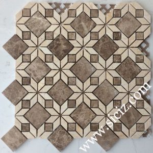 mixed color floral marble mosaic tile