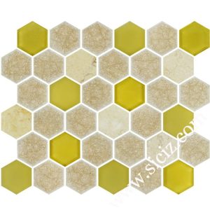 glass stone ceramic mixed mosaic tiles