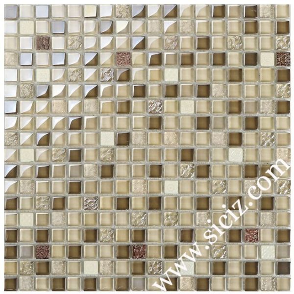 light cream glass mosaic tile