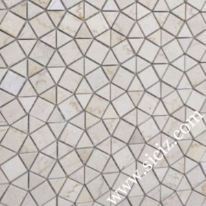 Mixed shape marble mosaic tile