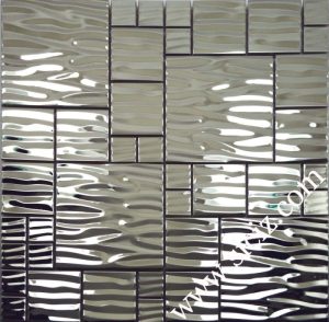 water ripples stainless steel mosaic tile