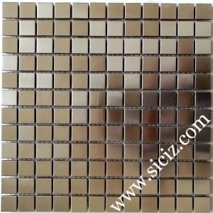 silver square stainless steel mosaic tile