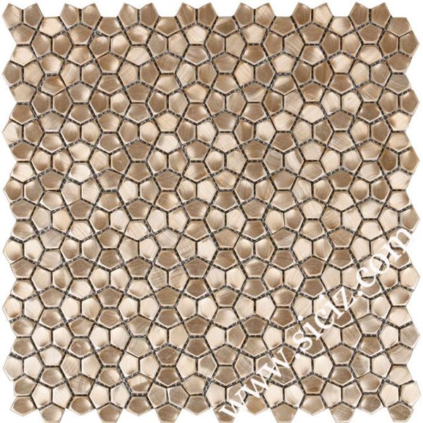 pentagonal solid aluminum mosaic tile