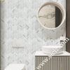 bianco carrara marble herringbone mosaic tile