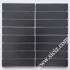 black modern strip ceramic mosaic tile