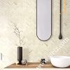 botticino marble herringbone mosaic tile