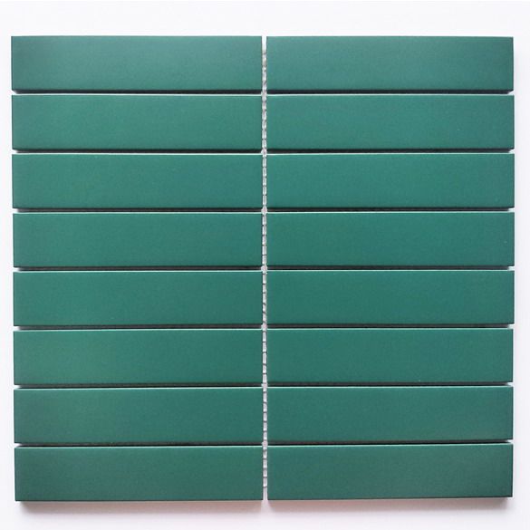 dark green modern strip ceramic mosaic tile