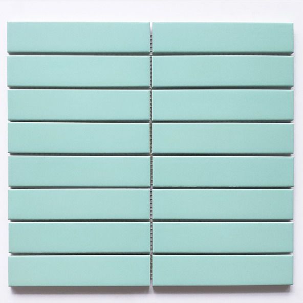 light green modern strip ceramic mosaic tile