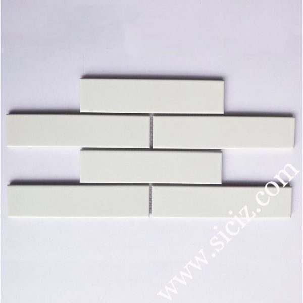 white long strip subway ceramic mosaic tile