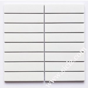 white modern strip ceramic mosaic tile