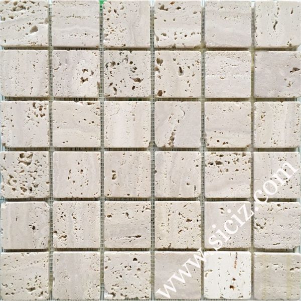 ubin mosaik travertine krem