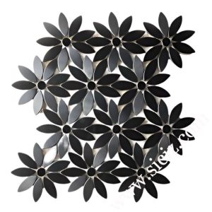 floral stainless steel mosaic black color