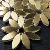 floral stainless steel mosaic tile golden