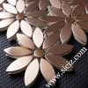 floral stainless steel mosaic tile rosy