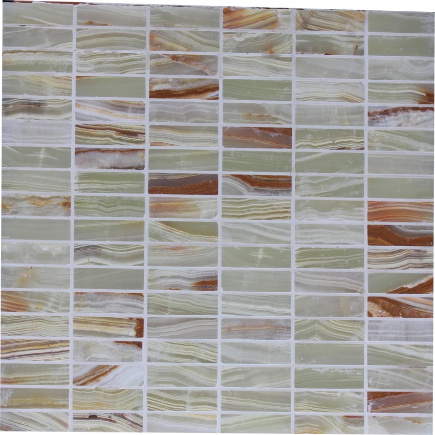 Rectangular Green Onyx Mosaic Tile - SICIZ