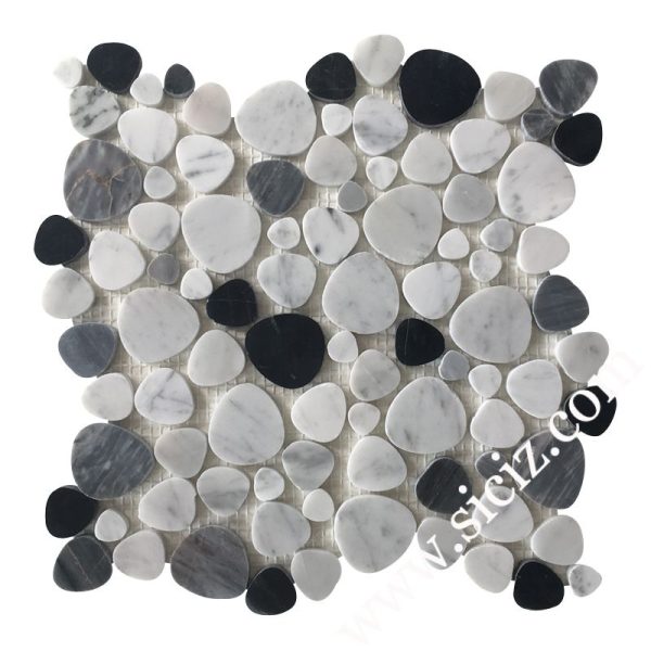 mixed color freestone marble mosaic tile